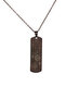 Black Rectangular Titanium Plated Dual Steel Pendant with Steel Chain Tarnish Free Stainless - 3