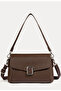 Soft Leather Crossbody and Shoulder Bag with Multi-Compartment Lock Detail - 2