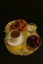 Luxury 1-Piece Gold Color Engraved Artnova Model Coffee, Tea, Cake and Dowery Presentation Tray - 2