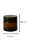 4-Pack of 30 ml Amber Glass Cream Jars + Black Lid - 4