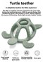 5-Piece Silicone Teether Set - Animal and Cactus Shaped Teether Set with Vacuum Bowl Gift Green - 4