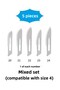 5-Pack Mixed Wooden Sculpture Carving Art Replacement Blade (1 Piece Each No:20-21-22-23-24 Mixed Set)