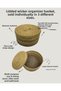 Multi-Purpose Basket with Lid, Round, Gray Striped, Made of Natural Fibers, 3 Different Sizes, Sold Individually