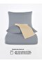 Chic 100% Cotton Ranforce Akay Navy Blue Yarn-Dyed Duvet Cover Set Double Size - 200X220 cm - 5