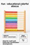 Premium Wooden Colored Abacus • 10-Layer Educational Counting and Intelligence Development Toy - 2