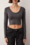 Anthracite-Burgundy 2-Pack Super Crop Fitted/Premium Soft Knitted Blouse Twoaw25Bz00306 - 6