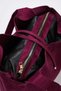 Plum Suede Lace-Up Detailed Midi Women's Tote Shoulder Bag Takaw26Oc00025 - 4