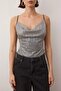 Anthracite Degaje Collar Strap Knitted Sequin Snap Fastener Bodysuit Tpraw26Bd00030 - 3