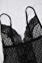 Siyah Tül Fitted Puantiyeli Body THMAW26BD00021 - 7