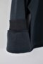 Antrasit Kalın İçi Polarlı Bisiklet Yaka Crop Örme Sweatshirt TWOAW26SW00093 - 8