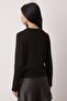 Siyah Düğmeli Regular/Normal Kalıp Örme Hırka/Sweatshirt TWOAW26SW00162 - 4