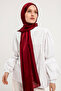 Hijab Women's Janjan Crinkle Evening Dress Shawl-Burgundy- 70X190Cm - 5