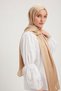 Hijab Women's Janjan-Janjanlı Crinkle Evening Dress Shawl-Beige- 70X190Cm - 3
