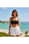 Women's Tasseled Black Color Bustier Bb2030