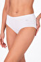 Women's Cotton High Waist Bato Modal Panties |   White K23922 - 4