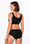 Women's Cotton High Waist Bato Modal Panties |   Black K23922 - 2