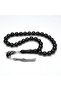 Oltu Stone Silver Tassel Rosary - 8
