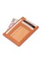 Orange Genuine Leather Unisex Credit Card Holder - S1Kk00001676-J35 - 2