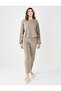 Mink Normal Waist Regular Leg Elastic Waist Knitted Trousers