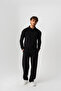 Men's Black Borz Embroidery Detailed Durable Flexible Fabric Slim-Fit Polo Collar T-Shirt - 9