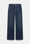 Women's High Waist Wide Leg Jean Trousers - Leg Detail - 6
