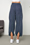Women's Cupra Fabric Baggy Shalwar Trousers with Pockets - 6