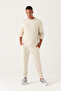 Men's Stone Waist Lace-Up Side Pocket Elastic Leg 2 Thread Cotton Sweatpants E 003403
