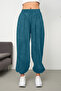 Women's Cupra Fabric Baggy Shalwar Trousers with Pockets - 3