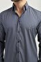 Regularfit Navy Blue Striped Men's Shirt Stretch Fabric Stretch Fabric Collar with Button at the Bottom Ar0720711-07 - 6