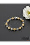 Original Citrine & Crystal Quartz Natural Stone Unisex Bracelet - 4