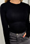 Women's Buzzy Finger-Looped Crew Neck Basic Body 3125 - 2