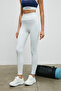 Vyneora Women's Stretchy and Soft Textured Ecru Leggings - 5