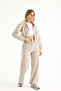 Liva Beige Hooded Cardigan and Thick Tracksuit Top and Bottom Set - 7