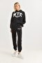 Women's Printed three-thread s Fleece-Lined tracksuit set burgundy - 2