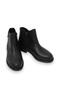 Women's double zippered heeled brown boots - 3