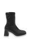 Women's Thick Heeled Side Zipper Brown Boots - 3