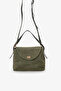 Lorena women's genuine leather daily bag green suede