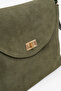 Lorena women's genuine leather daily bag green suede - 4