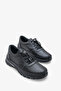 Cyra Women's Wedge Elastic Genuine Leather Casual Shoes Black - 2