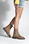 Women's Troklu Double Elastic Daily Boots Yuvin Tan Suede - 4