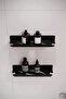 Stainless Steel Bathroom Shelf 2 Pieces Shower Hanger Adhesive Shampoo Rack Matte Black - 6