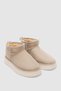 Luniva Thick Sole Women's Boots with Fur Inside - Beige Suede - 6