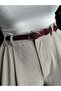 Eminent Long Ring Patterned Suede Women's Gold Buckle Belt Jacket Belt Dress Belt Trouser Belt - 2