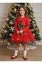 New Year's Day Special Children's Dress with Pompom 086229