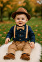 Baby&Child Salopet Set Shirt Pants Bow Tie