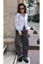 Una Fiaba - Women's Polo Neck Diamond Pattern Buttoned Knit Cardigan - 8