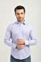 Slimfit Lilac Blue Men's Shirt Cotton Polyester with a Slim Fit Structure As0111-04