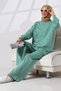 Women's Mint Green Seasonal Combed Cotton Bottom Top Sports and Comfortable Hijab Suit - 5