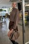 Taupe Color Women's Turtleneck Knit Sweater Mg2535 - 7