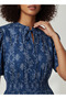 Tiered Midi Viscose Dress with Flutter Sleeves - 4
